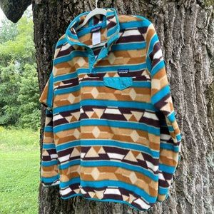Patagonia Synchilla Aztec Fleece Guatemalan Tango Brown W-L Pre-Owned